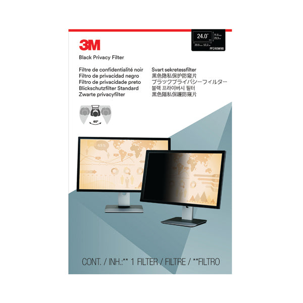 3M Privacy Filter Wide Screen Desktop 24.0in