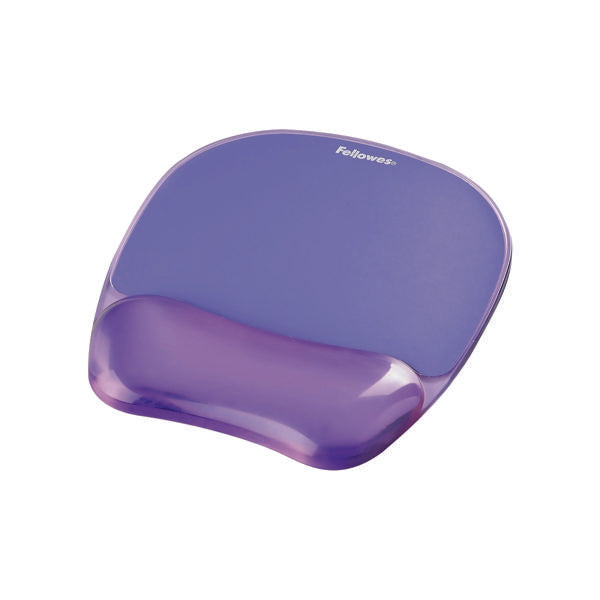 Fellowes Crystal Blue Gel Mouse Pad in purple