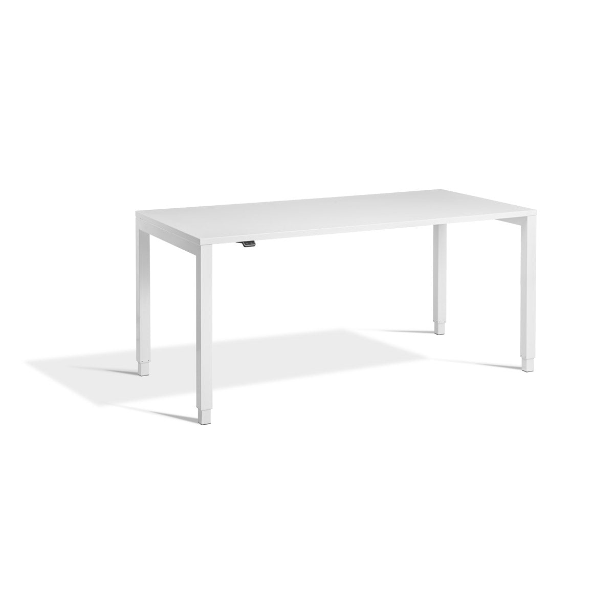 Crown Dual Motor Desk (Height Adjustable 68.0-118.0cm) in white with white frame