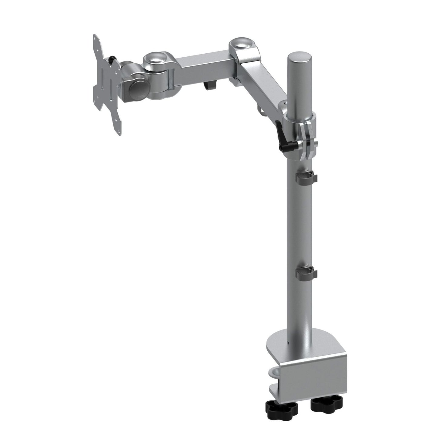 LCD 10kg Tilt/Swivel/Rotate, VESA 75 or 100 single arm in steel