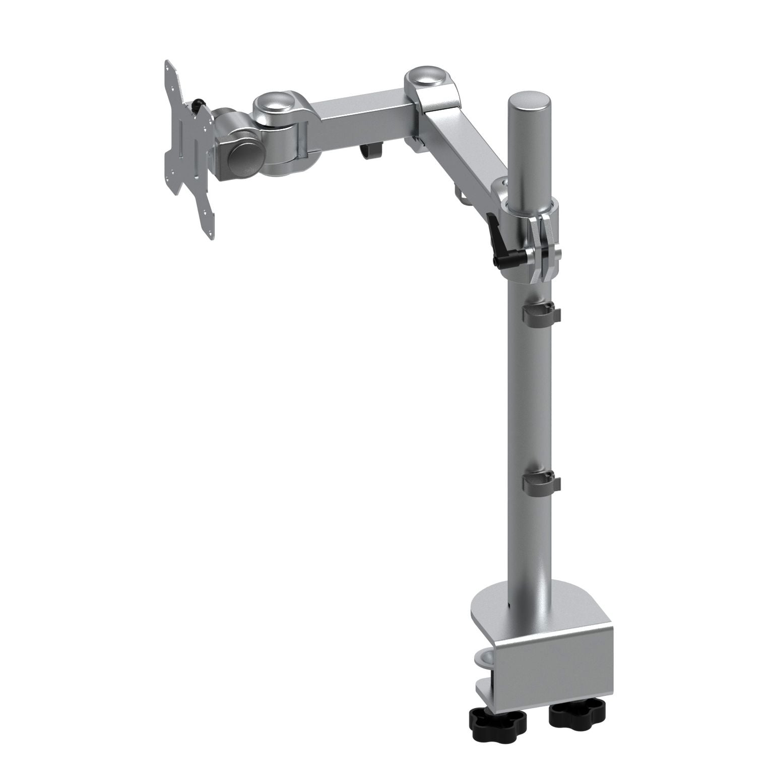LCD 10kg Tilt/Swivel/Rotate, VESA 75 or 100 single arm in steel