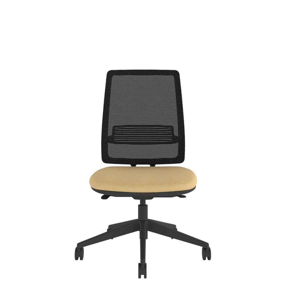 AX200 Mesh Chair with black base, front view