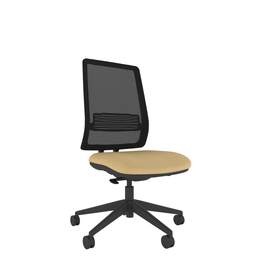 AX200 Mesh Chair with black base, front view