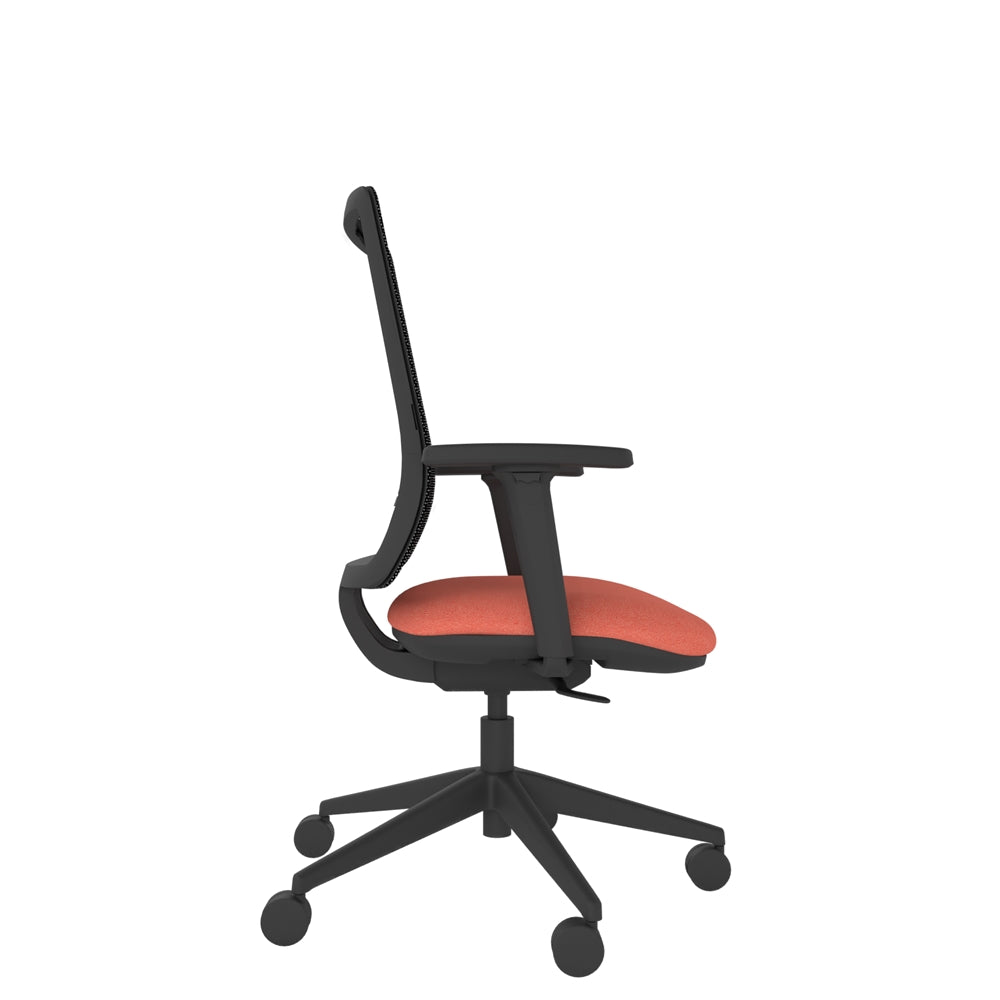 AX200A Axent Mesh Chair With Height Adjustable Arms side view