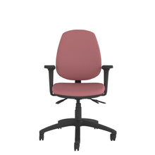 CT210 Contour High Back Chair in pink with black base. Front view