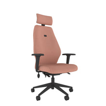 SL152 High Back With Headrest and 2D Arms in pink  with black base