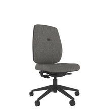 YE100 YOU Upholstered Ergo Chair in grey with black base