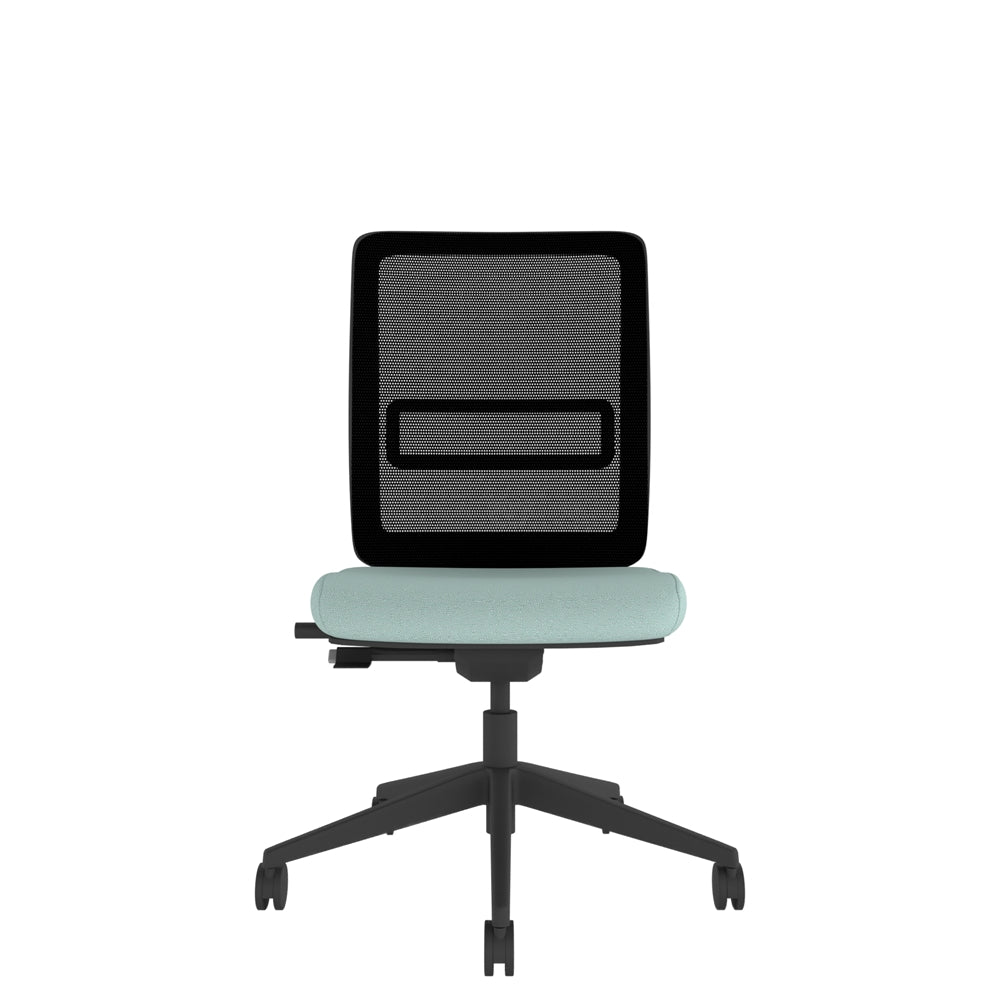 NN100 Black Mesh Back Task Chair With Black Frame , front view