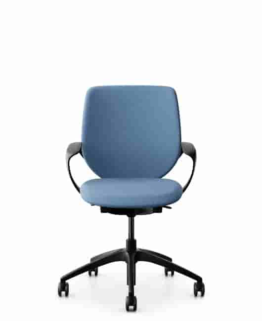 giroflex-313-4539-swivel-chair-with-backrest-upholstered-66ergonomics--0Giroflex 313-4539 Swivel Chair With Backrest Upholstered in blue, front view
