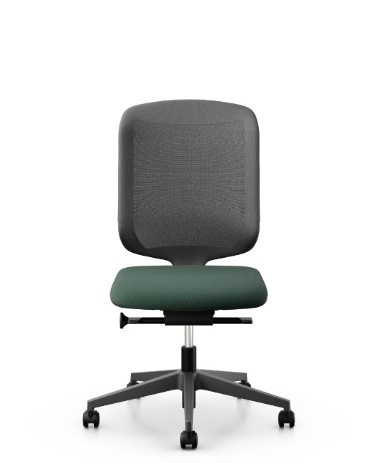 Giroflex 434-4019 Swivel Chair With Medium Back in black and grey , front view