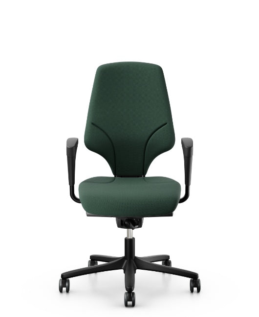Giroflex 64-4578 Swivel Chair Medium Back With Medium Seat in green, front view