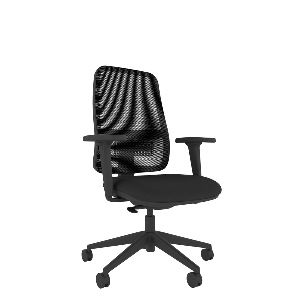 XM100A Xero Mesh Chair With Seat Slide and Height Adjustable Arms in black