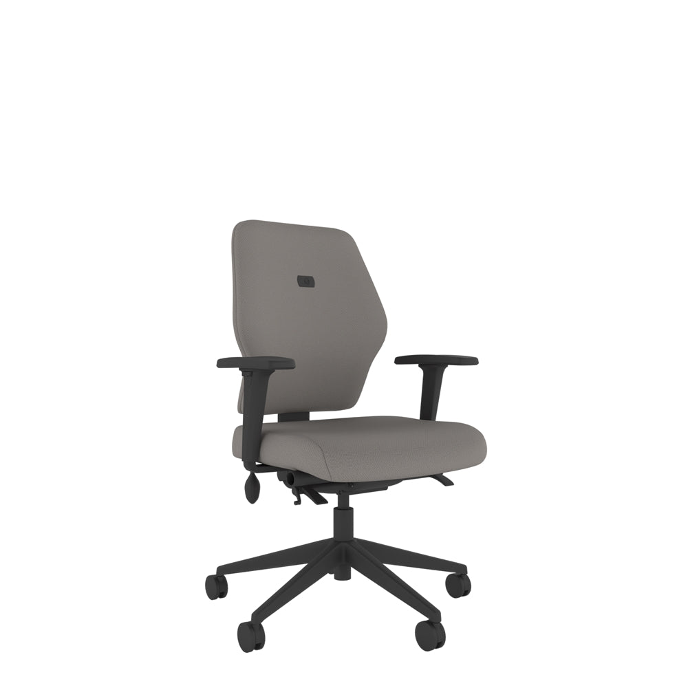 SL202 Medium Back With 2D Arms in grey with black base