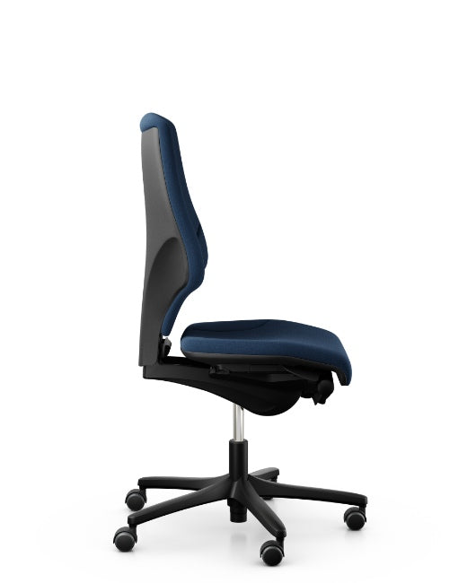 Giroflex 64-3578 Swivel Chair Medium Back With Standard Seat in blue, side view