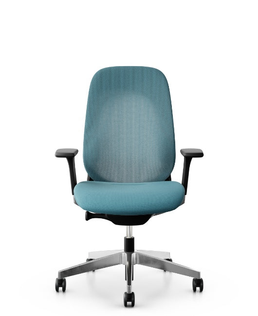 Giroflex 40-4049 Ergonomic Chair in blue, front view