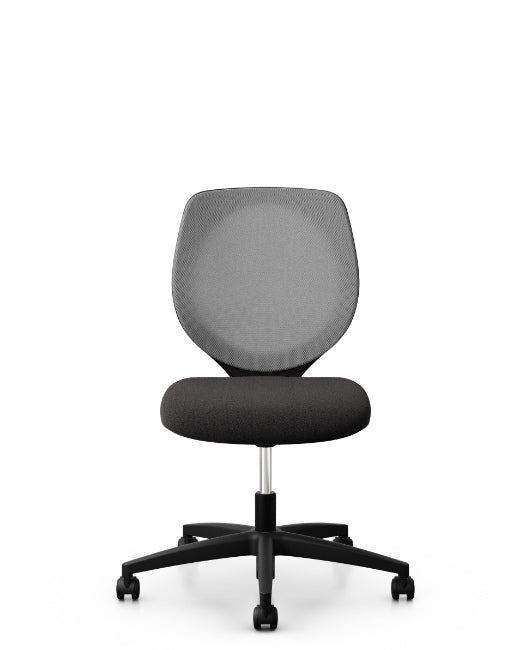 Giroflex 353-3018 Conference Chair With Back Mesh Runner  in grey, front view