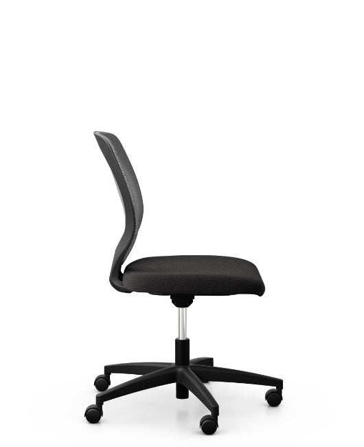 Giroflex 353-3018 Conference Chair With Back Mesh Runner in grey, side view