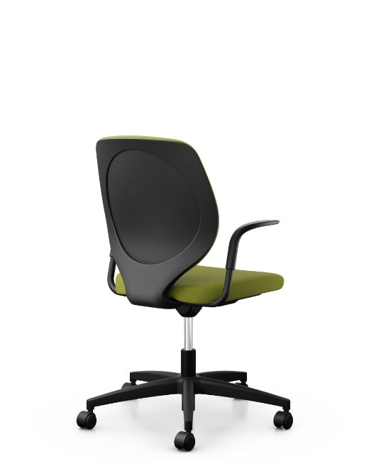 Giroflex 353-3518 Conference Chair With Back Upholstered in green, back view