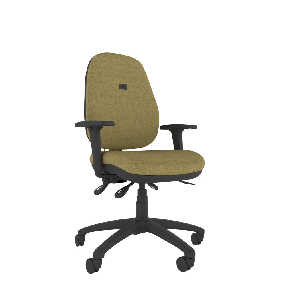 CT730 Contour High Back Chair with black base. Front view