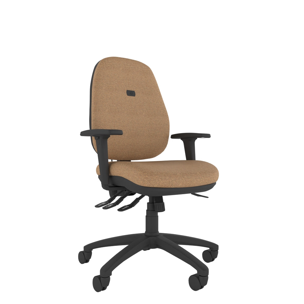 CT750 Contour High Back Chair with black base, front view