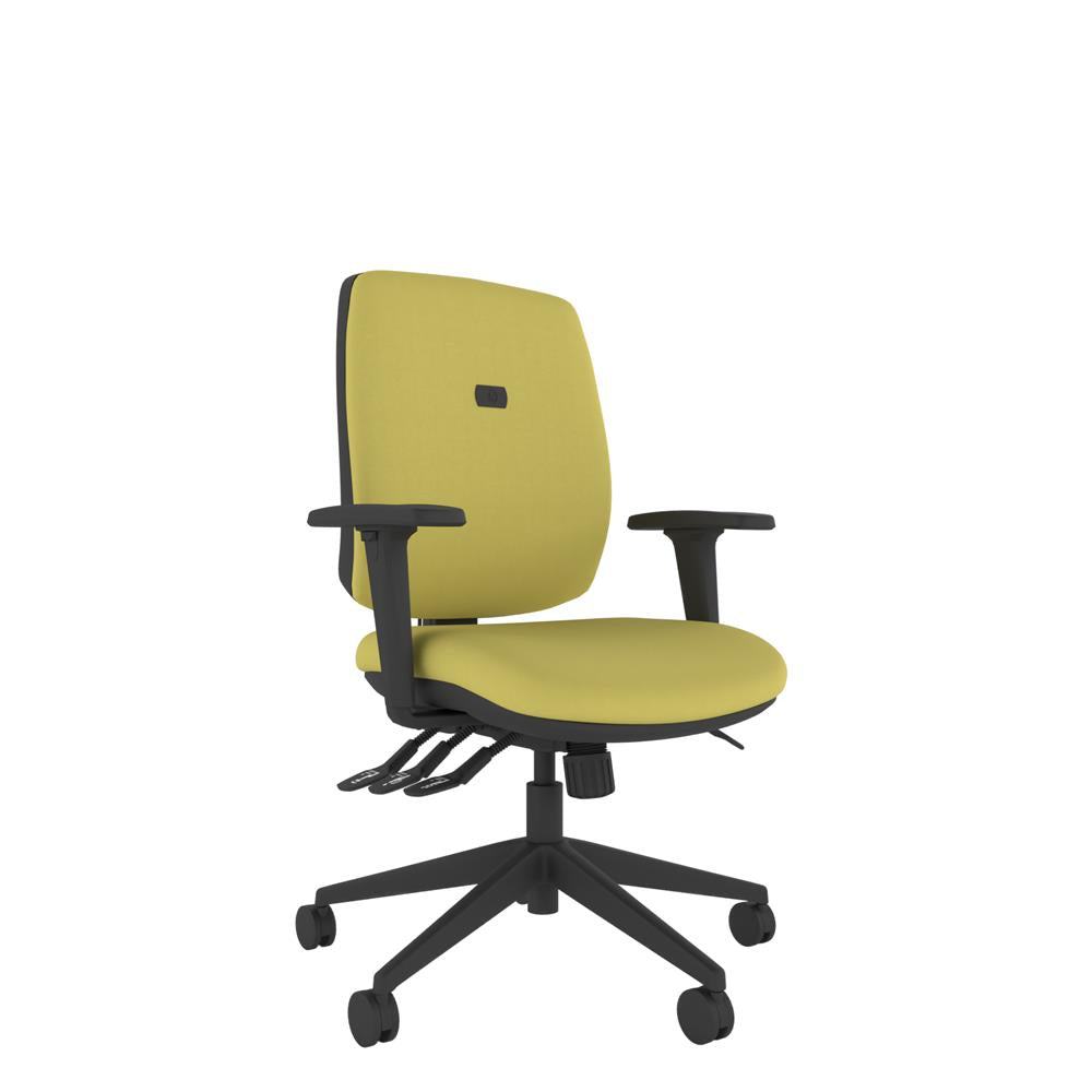 IT100 Moulded Medium Back With Small Seat and black base. Front view