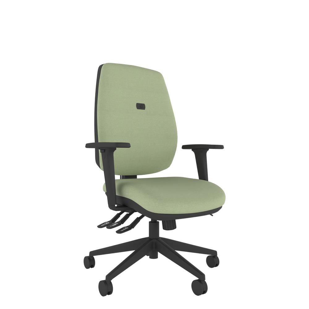 IT200 Moulded Medium Back With Small Seat in light green with black base