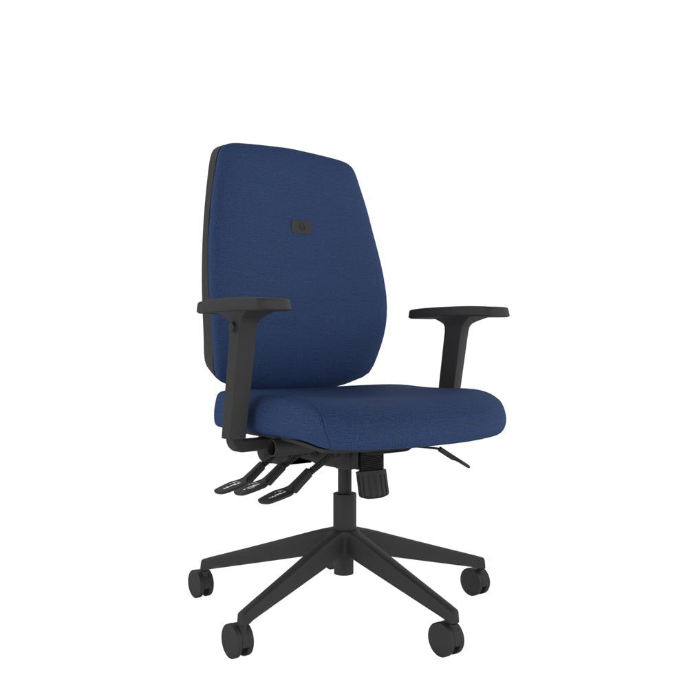 ME600 Activ Me Moulded Posture Chair in blue with black base