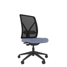 YT200 YOU Mesh Task Chair in black and blue, side view