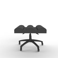 LD100 Double Black Upholstered Leg Rest in black with black base