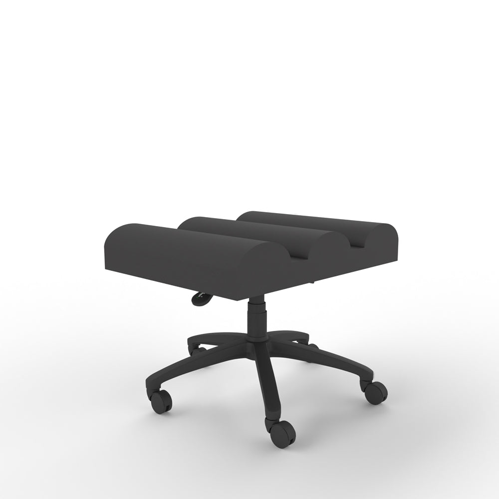 LD100 Double Black Upholstered Leg Rest in black