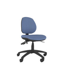 CT100 Contract Medium Back Chair in blue with black base. 