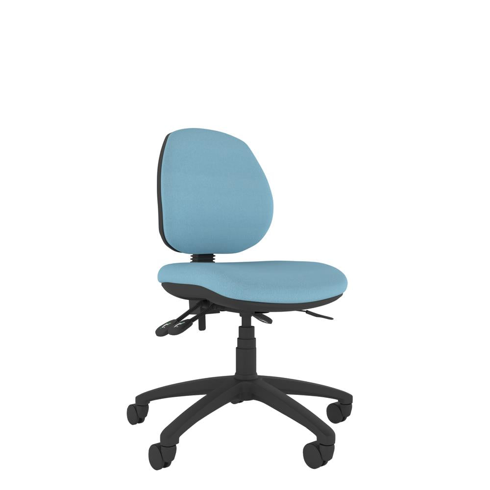 CT110 Contour High Back Chair in blue with black base. 