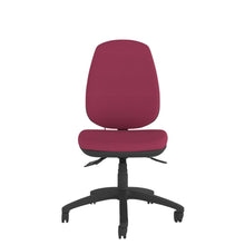 CT450 Contour High Back Chair in red with black base. Front view