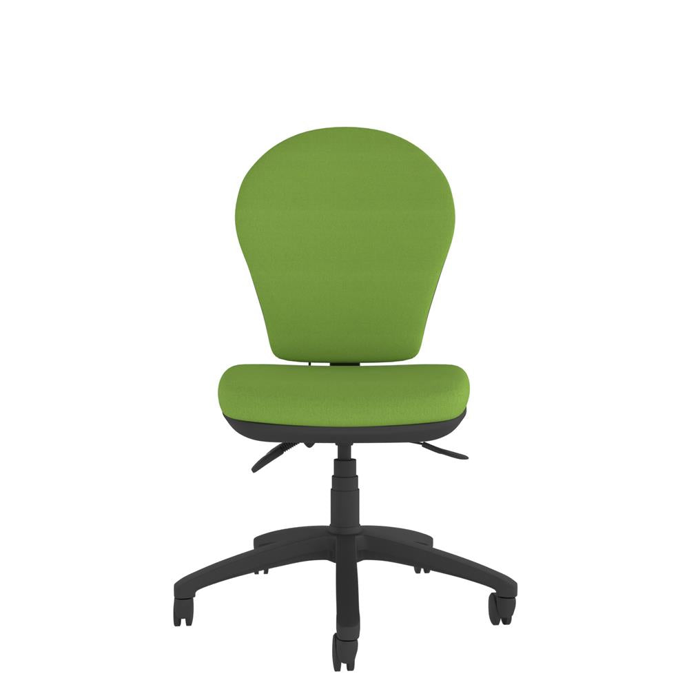 CT620 Contour High Back Chair with black base, front view