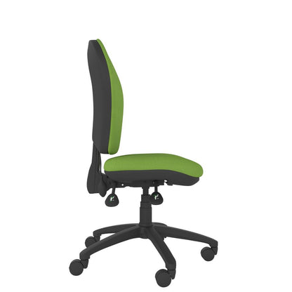 CT620 Contour High Back Chair with black base, side view