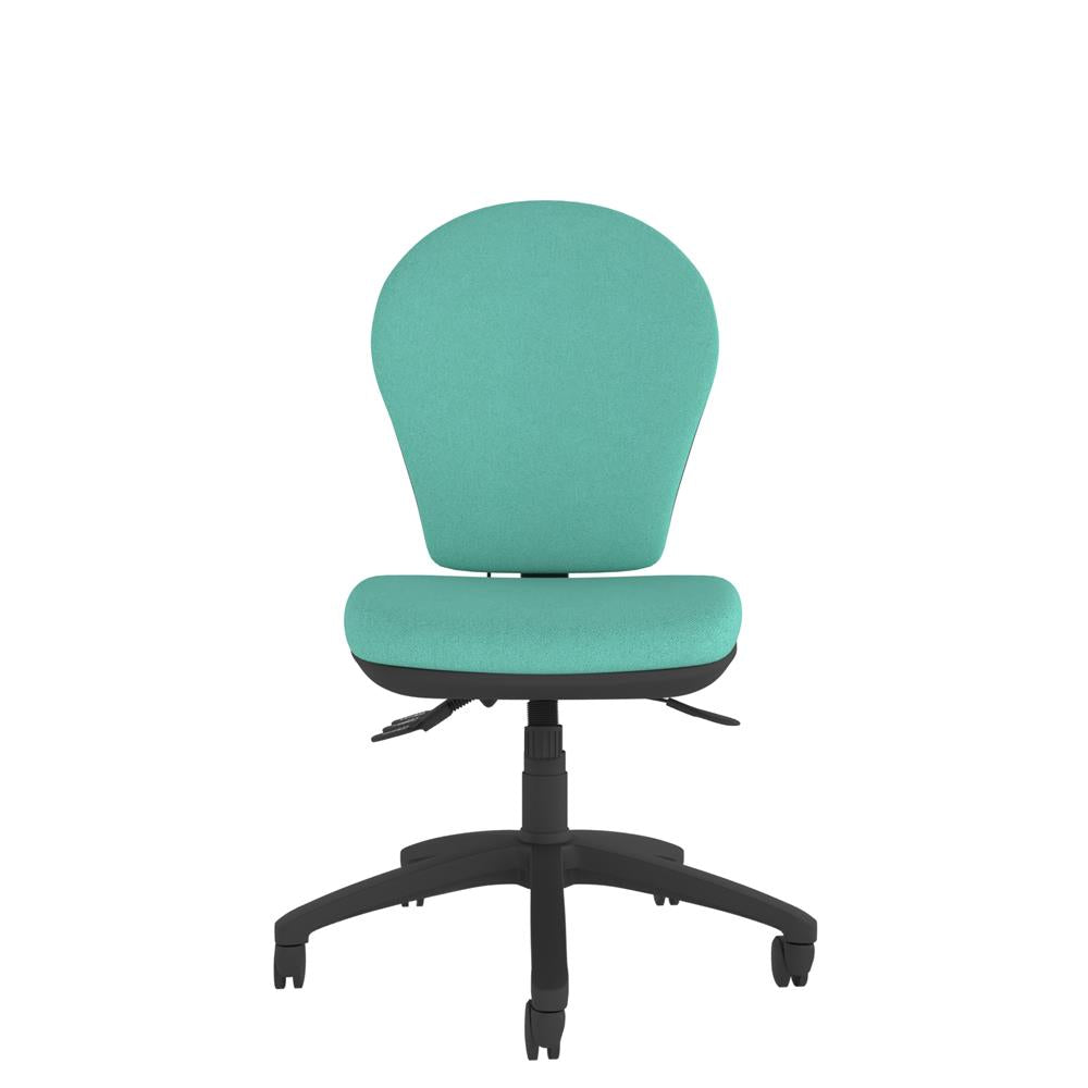 CT650 Contour High Back Chair with black base, front view