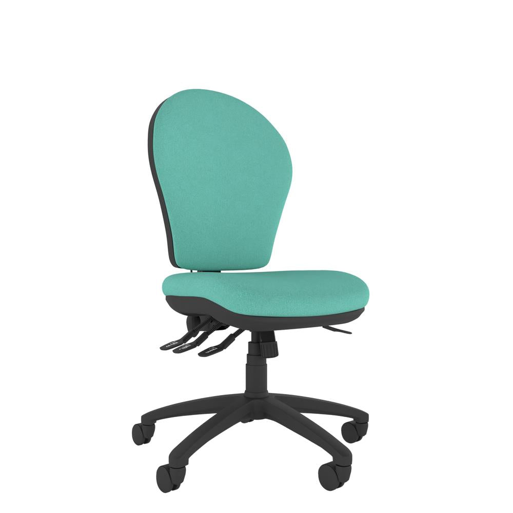 CT650 Contour High Back Chair with black base, front view