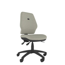 CT760 Contour High Back Chair in grey with black base. Front view. 