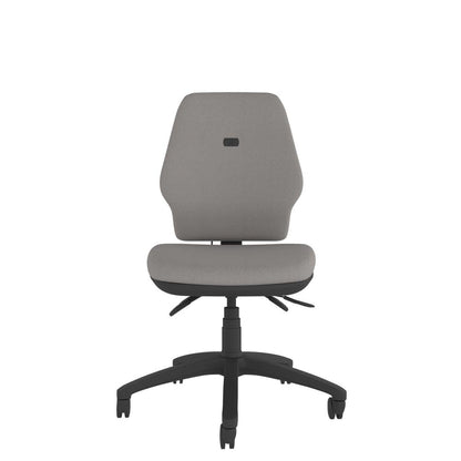 CT770 Contour High Back Chair in grey with black base. Front view