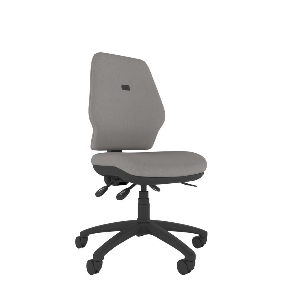 CT770 Contour High Back Chair in grey with black base. Front view