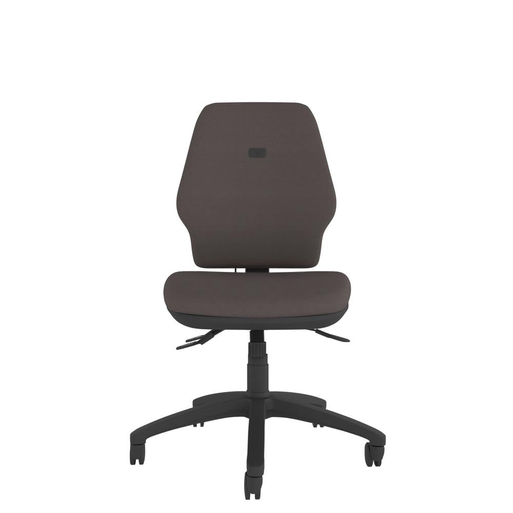 CT780 Contour High Back Chair in grey with black base, front view