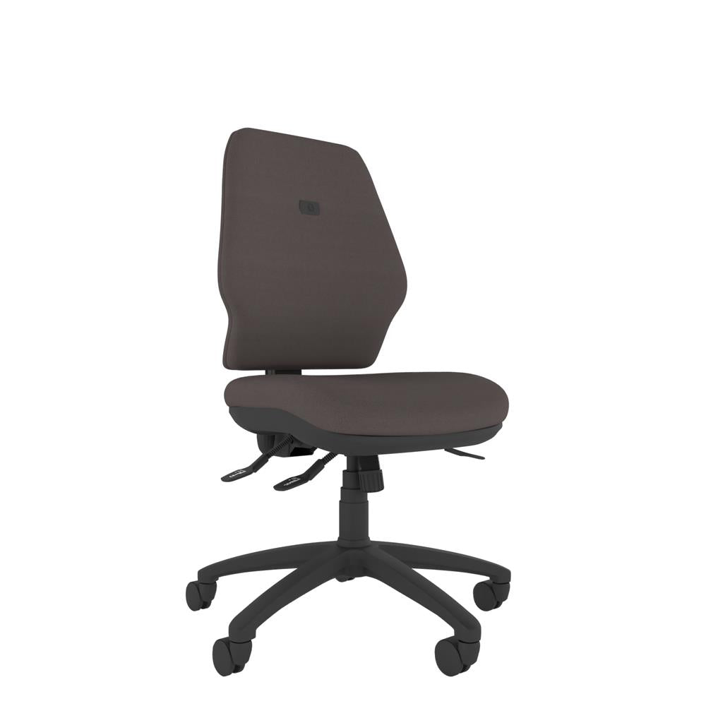 CT780 Contour High Back Chair in grey with black base, front view