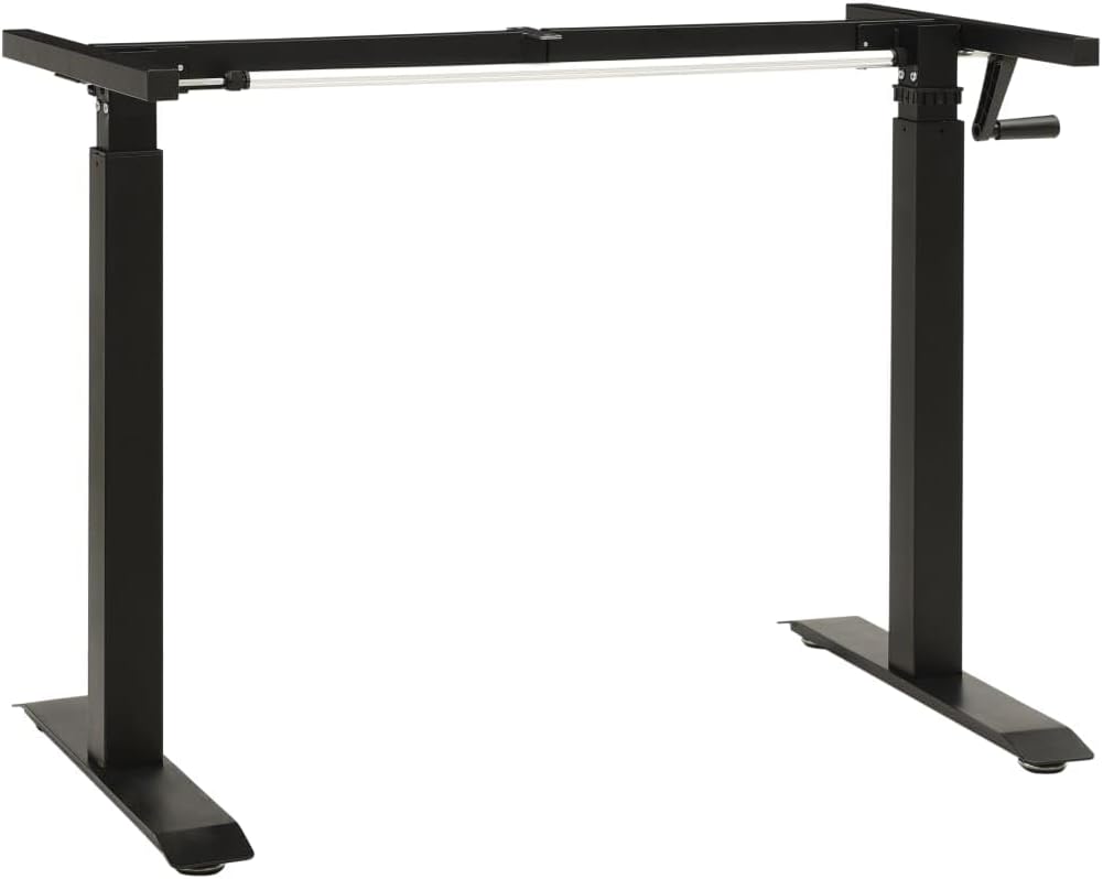 Manual Height Adjustable Desk Frame - Black