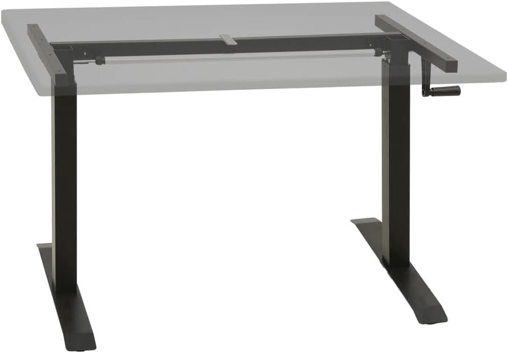 Manual Height Adjustable Desk Frame - Black