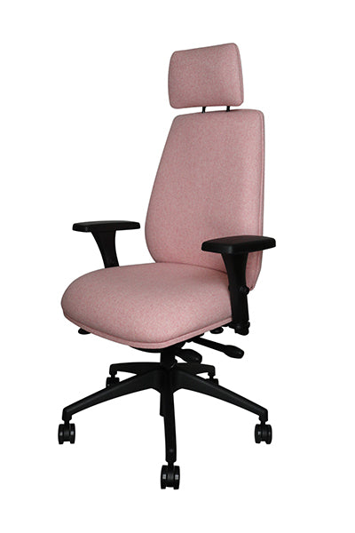 Axis Ergonomic Chair in pink with black base 