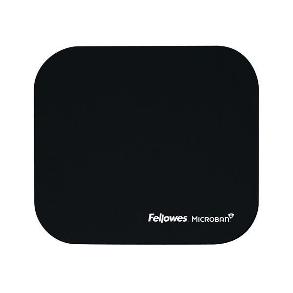 Fellowes Microban Black Mouse Mat