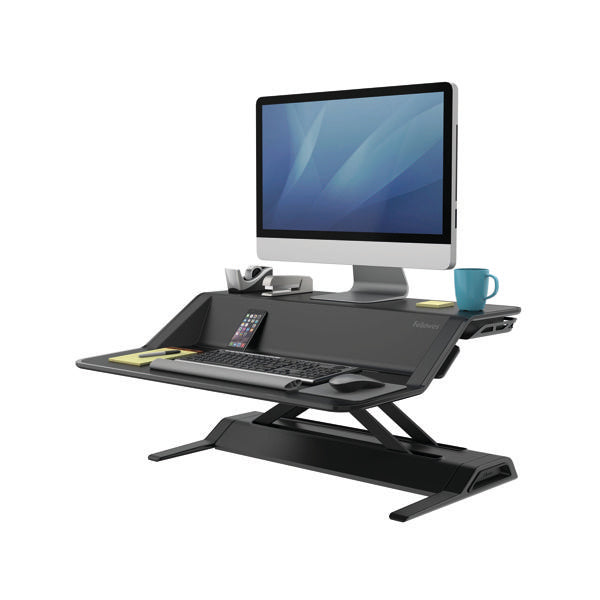 Fellowes Lotus Sit/Stand Workstation in black