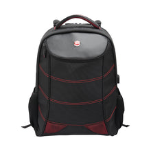 BestLife 17in GSE Backpack USB - Black with red accents. 