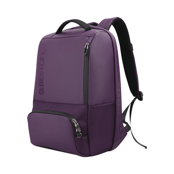 BestLife 15.6in Laptop Backpack USB in purple