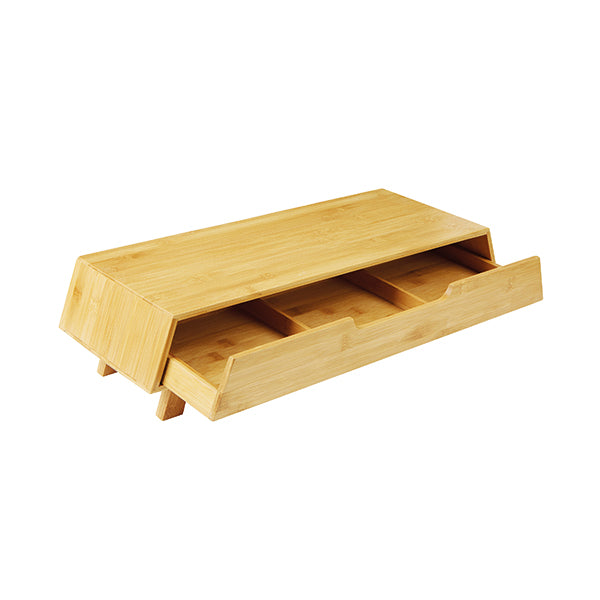CEP monitor Riser with Drawer - Bamboo